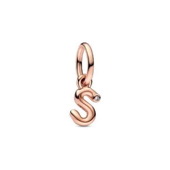 Pandora Moments 14K Rose Gold Plated Cz Dangle Charm - Picture 1 of 3